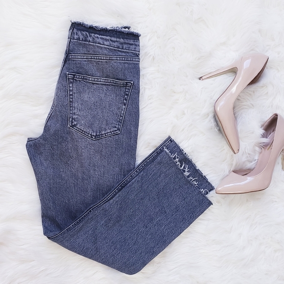 NEW Topshop Raw Waist and Hem Straight Leg Jean - Picture 5 of 7